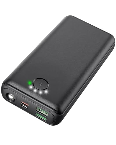 Portable Charger Power Bank 30000mAh USB C 22.5W Fast Charging Black | External Battery Pack PD QC4.0 with Flashlight 3 Outputs & 2 Inputs Battery Bank for iPhone Samsung Galaxy iPad etc