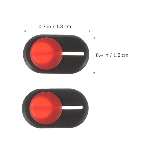 Garneck 4pcs Phone Tablet Webcam Cover Privacy Protector Ultra-Thin Webcam Privacy Shutter for Laptop and Mobile Devices Black and Red Sliding Covers