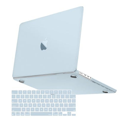 MOSISO Compatible with MacBook Pro 14 inch Case M5 M4 M3 M2 M1 2026-2021 | Ultra-Thin Seamlessly Closes Crack-Resistant Protective Hard Matte Shell&Keyboard Cover, Sky Blue Clear - color: Sky Blue Clear