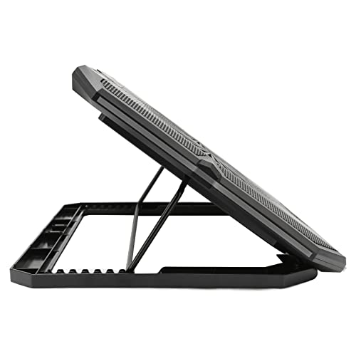 RGB Laptop Cooling Pad with Dual Silent Fans, 2 USB Ports, 7 - Adjustable Height for 14-17 Inch Gaming Laptops