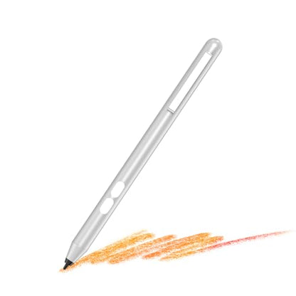 Stylus Pen for HP Omnibook/Envy/Spectre/Pavilion x360, 1024 Pressure | MPP 1.51 Stylus Pen with Palm Rejection, 2500H Battery Digital Pen with Eraser for Drawing/Note-Taking, AAAA Battery Included - color: Platinum