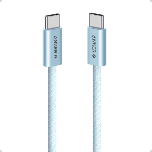 Anker Zolo USB C to USB C Cable, 240W Fast Charging Cable (3.3 ft, Blue) | Braided and Dirt-Free, Slim Connector, for iPhone 17 Series, MacBook, and More - color: Blue, size: 3.3ft