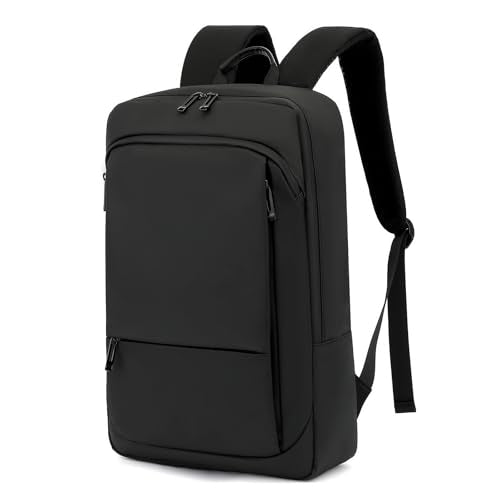 AUGUR Slim Laptop Backpack With 15.6 Inch Sleeve Professional Notebooks Bag Case Laptop Backpack Men Fit Travel/Business/Work - color: 17 Inch Black