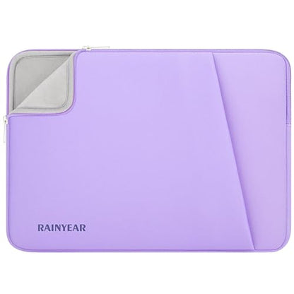 RAINYEAR Laptop Sleeve Case with Front Pocket, 11-13 Inch Protective Portable Case Laptop Carrying Bag Cover Compatible with 13.3 Inch MacBook Air/Pro, MacBook Neo A18, HP, Dell, Lenovo, Acer, Purple - color: Purple, size: 11-13 inch