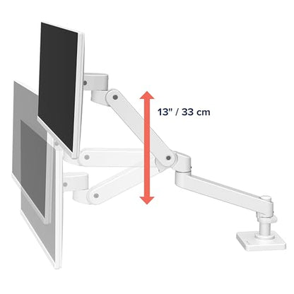 Ergotron – Upgraded LX Pro Premium Monitor Arm, Single Monitor Desk Mount – fits Flat Curved Ultrawide Computer Monitors up to 34 Inches, 4 to 22 lbs, VESA 75x75mm or 100x100mm – White