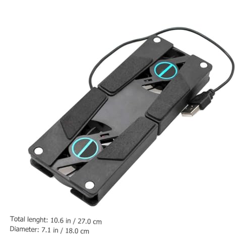 2PCS Dual Fan Notebook Cooler USB Powered Laptop Cooling Pad with Slip Design Quiet Cooling Fan for Gaming and Office Use Portable and Compact for Students and Travelers