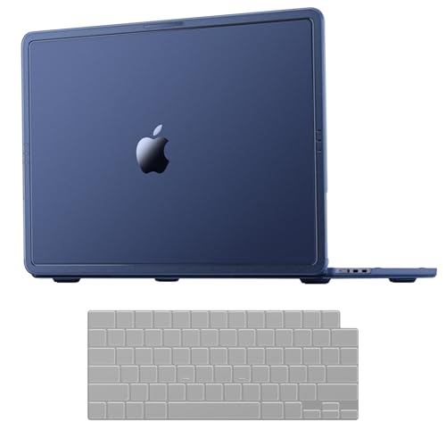 Soonjet for MacBook Air 15 inch Case M5 M4 M3 M2 2026-2023 + Keyboard Cover | Anti Crack, Matte Midnight Blue Clear, Color Match, Fingerprint & Scratch Resistant, Protective Laptop Hard Shell, Thin - color: Translucent Midnight