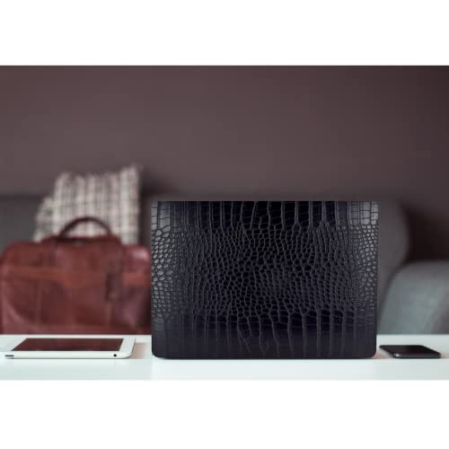 Crocodile Case for MacBook Air 13 inch 2026 M5, 2022-2025 M4/M3/M2 | Model A3449 A3240 A3113 A2681, Texture Crocodile Aligator Skin Snakeskin PU Leather Hardshell Case & Keyboard Cover, Black - color: ## Black Crocodile