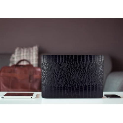 Crocodile Case for MacBook Air 13 inch 2026 M5, 2022-2025 M4/M3/M2 | Model A3449 A3240 A3113 A2681, Texture Crocodile Aligator Skin Snakeskin PU Leather Hardshell Case & Keyboard Cover, Black - color: ## Black Crocodile