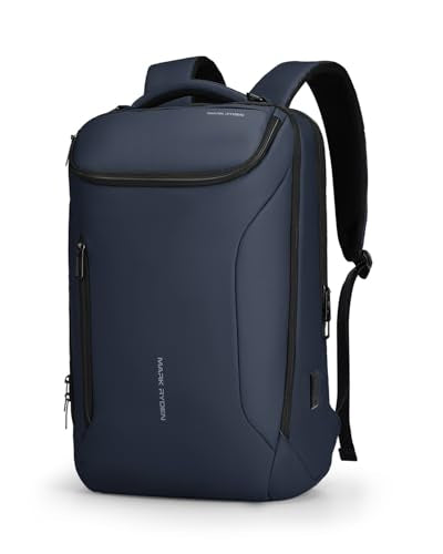 MARK RYDEN Business Backpack for Men, 17.3 Inch Laptop Backpack | Waterproof Tech Backpack with USB Charging Port, Professional Work Backpack for Travel, Office, College, Commuting, Hiking - color: Blue-3 Pockets