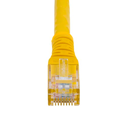 StarTech 1ft CAT6 Ethernet Cable - Yellow CAT 6 Gigabit Ethernet Wire -250Mhz 100W PoE RJ45 UTP Molded Network Patch Cord with Strain Relief (C6PATCH1YL) | 250MHz bandwidth, Gold-plated RJ45, Patch Cable, Ethernet Cord, UTP Molded Network, Strain Relief,