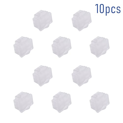 10 PCS RJ11 Port Anti-dust Plugs, Silicone Covers Caps Stoppers, Port Protector for End Computer Digital Socket Printer, 0.37 x 0.3 (LxW) - size: RJ11/Transparent/10 PCS
