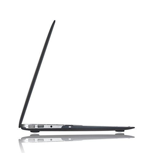 Case for MacBook Air 13 inch A1466 A1369 2010-2017 Release, 5 in 1 Plastic Hard Shell&Keyboard Cover&Screen Protector&Webcam Cover, Crystal Black - color: Black