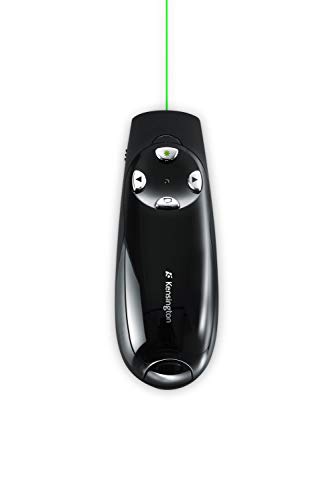 Kensington 72353 Wireless Presenter Pro with Green Laser Pointer, Class 2, Black