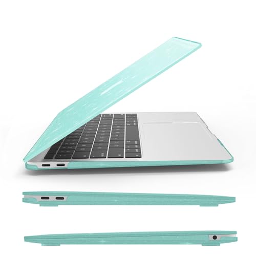 Green Glitter Case for MacBook Air 13 inch 2022-2018 M1 A2337 A2179 A1932, Glitter MacBook Air M1 Case - Shiny Bling Sparkle Plastic Hard Shell & Keyboard Cover for MacBook Air 13.3 inch - color: # PC+Green Glitter