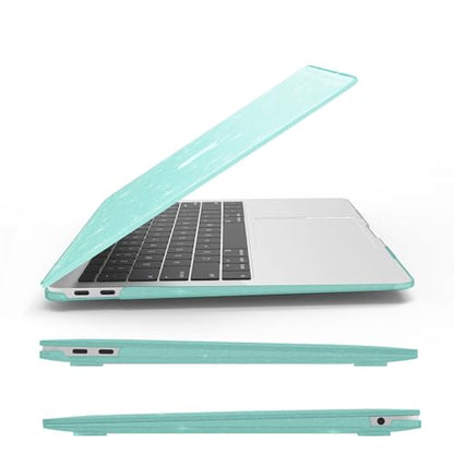 Green Glitter Case for MacBook Air 13 inch 2022-2018 M1 A2337 A2179 A1932, Glitter MacBook Air M1 Case - Shiny Bling Sparkle Plastic Hard Shell & Keyboard Cover for MacBook Air 13.3 inch - color: # PC+Green Glitter