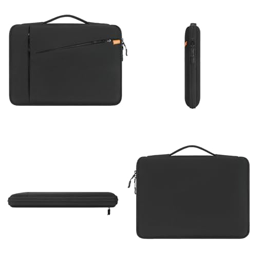 DOMISO 15.6 inch Laptop Case Sleeve Protective Cover Compatible with 16 inch MacBook Pro M4 M3 M2/Pro Max,15.6-16 inch HP Dell ASUS Lenovo Chromebook,Waterproof Computer Cases Bag with Handle,Black - size: 15.6 inch