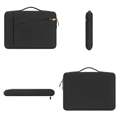 DOMISO 14 inch Laptop Case Sleeve Protective Cover Compatible with MacBook Air 15 M4 M3 M2,MacBook Pro,14-15 inch HP Dell ASUS Lenovo Chromebook,Waterproof Computer Bag with Handle,Black - size: 14 inch