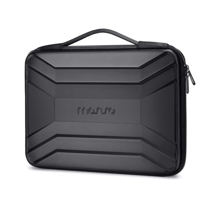 MOSISO 15-16 inch Laptop Hard Case, Waterproof Shockproof Laptop Sleeve Compatible with MacBook Pro 16, HP Acer Dell Lenovo ASUS, Symmetrical Trapezoid EVA Computer Bag with Handle, Black - color: Black, size: 15.6 inch