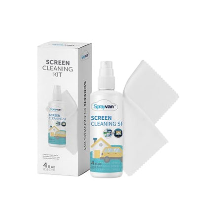 Screen Cleaner Spray -4oz Streak-Free TV Screen Cleaner Spray and Microfiber Cloth kit, Computer Screen Cleaner & Car Screen Cleaner for Flat Screen, TV,Laptop,Electronic Devices and Car (1)
