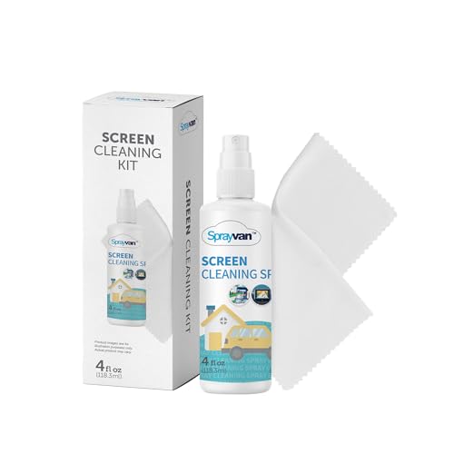 Screen Cleaner Spray -4oz Streak-Free TV Screen Cleaner Spray and Microfiber Cloth kit, Computer Screen Cleaner & Car Screen Cleaner for Flat Screen, TV,Laptop,Electronic Devices and Car (1)