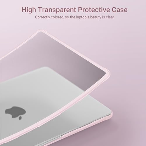 MOSISO Compatible with MacBook Air 13 inch Case M5 2026 M4 M3 M2 2025-2022 | A3449 A3240 A3113 A2681,Seamlessly Closes Reinforced Crack-Resistant Hard Shell for MacBook Air 13.6 inch Case, Pink - color: Pink