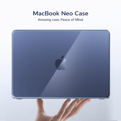 B BELK for MacBook Neo Case 13 inch 2026 Release A3404, Crystal Indigo | Scratch Resistant Protective Hard Shell for Mac Neo Case with Keyboard Cover & Screen Protector, Lightweight, Easy Snap-On - color: Crystal Indigo