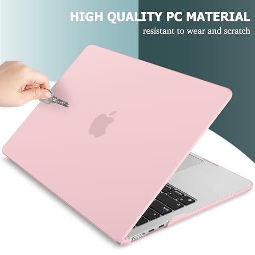 May Chen Case for MacBook Air 13/13.6-inch (M5/M4/M3/M2, 2022-2026 Models A3449 A3240 A3113 A2681), Lightweight | Closes Seamlessly | Ideal for Work Hard Shell Case, Chalk Pink - color: Chalk Pink