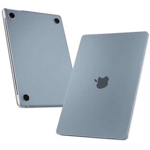 Batianda Matte Ultra-Thin New MacBook Air 13.6 inch Case 2022 2024 Model A2681 (M2)/ A3113 (M3) Durable Fingerprint-Resistant, Precision Fit, with TPU Keyboard Cover and OTG Adapter, Steel Blue