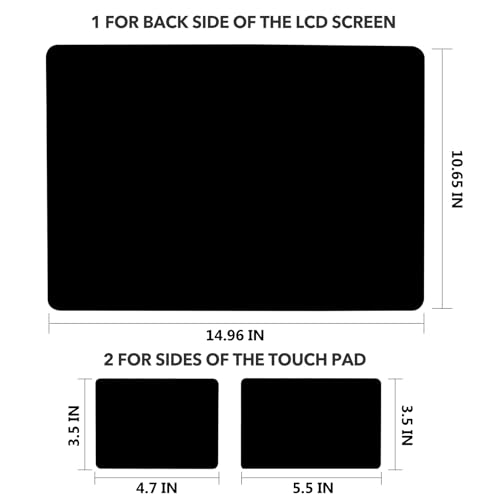 AIMSA Black 15 15.6 Inches Laptop Skin Sticker Decal, Personalized Reusable Waterproof Scratch Resistant Netbook Notebook PC Art Protector Skin Stickers - color: Cool Black
