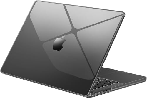 EooCoo Case for MacBook Pro 14 inch M5-M1 Pro/Max 2026-2021, Crystal Black | Showcase Original Look & Logo, Sturdy Hard Shell Protection, Lightweight, Easy Snap-On, For Work, Study & Travel - color: Crystal Black, size: Macbook Pro 14"