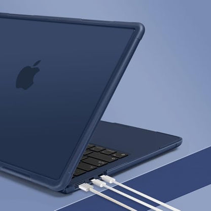 MOSISO Compatible with MacBook Air 13 inch Case M5 M4 M3 M2, Midnight | 4 in 1 Kit Anti-Crack Hard Shell with Kickstand for MacBook Air 13.6 inch Case 2026-2022 A3449 A3240 A3113 A2681 - color: Midnight
