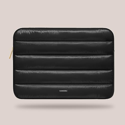 Vandel The Original Puffy Laptop Sleeve 13-14 Inch, Laptop Sleeve for Women | Protective Carrying Case Cover for MacBook Pro 14 in, MacBook Air 13 Inch, iPad Pro 12.9, Dell, Asus, HP - color: e. Shiny Black