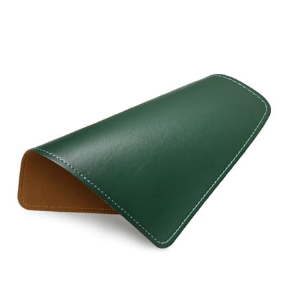 Mouse Pad, PU Mouse Pad，Leather Mouse Pad with Stitched Edge Micro-Fiber Base with Non-Slip Waterproof，Mouse Pad for Computers，Laptop, 8x11Inch (Army Green) - color: Army Green, size: 8L x 11W inches