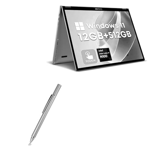 BoxWave Stylus Pen Compatible with Chuwi MiniBook X N100 2-in-1 Touchscreen Laptop (10.51 in) - FineTouch Capacitive Stylus, Super Precise Stylus Pen - Metallic Silver