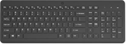 HP 220 Wireless Keyboard-2.4GHz Connectivity w/Data Encryption-Low-Profile Chiclet Keys-Win/Mac-Laptop, PC Compatible-Shortcut Keys & Num Pad-LED Num, Caps, & Scroll Lock (‎‎805T2AA#ABA) (Pack of 10) - size: Full Size (Pack of 10), style: Keyboard