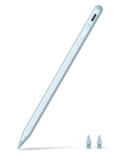 Metapen Pencil A8 for Apple iPad 2018-2025, (2X Faster Charge), Palm Rejection, Pixel Precision, Stylus Pen for iPad 11/10/9/8/7/6th Gen, Pro 12.9/11/13-inch M4, Air 3/4/5/M2/M3, Mini 5/6th, Blue - color: Blue