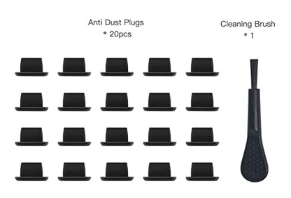 20X Anti Dust Plugs for iPhone 14, 14 Pro Max, 13, 13 Pro Max, 12, 12 Pro Max, 11, 11 Pro, X, XS, XR, 8, 7, iPhone Lightning Charging Port Dust Cover with Cleaning Brush, iPhone Silicone Dust Plugs - size: For iPhone(2 in 1)