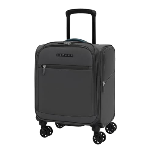 Verage Underseat Carry On Luggage with Wheels,14.5-Inch,Gray | Personal Item Bag,Airline Approved, Laptop Compartment, USB Charging Port - color: Grey, size: 14.5-Inch Plus Underseat