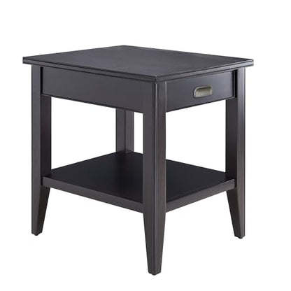 Leick Home Laurent End Table, 24", Black - color: Black