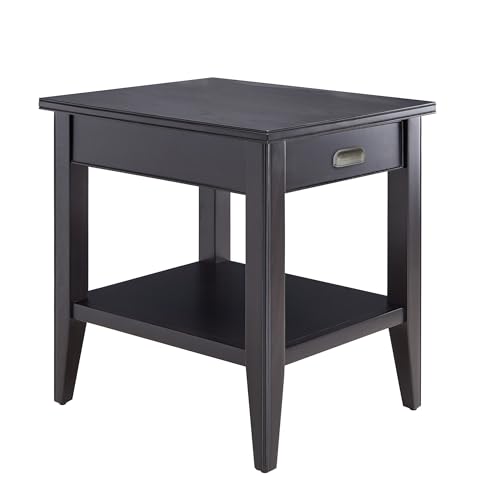 Leick Home Laurent End Table, 24", Black - color: Black