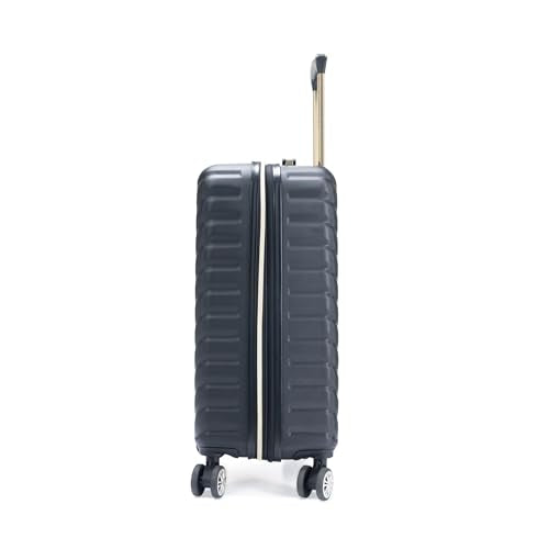 Kenneth Cole REACTION Madison Square Lightweight Hardside Chevron Expandable Spinner Luggage, Black, 20-Inch Carry On - color: Black, size: 20-Inch Carry On