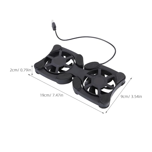 Luxshiny Portable Foldable Laptop Cooler with USB Cooling Stand Dual Fan Notebook Cooling Pad for Office and Travel Use for Enhanced Laptop Performance