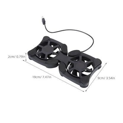 Luxshiny Portable Foldable Laptop Cooler with USB Cooling Stand Dual Fan Notebook Cooling Pad for Office and Travel Use for Enhanced Laptop Performance