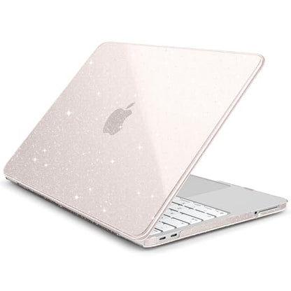 Batianda StarryMist Case for MacBook Neo 13 Inch 2026, Starry Pink | 4-in-1 Bundle Subtle Glitter Mist Finish, Slim Lightweight Shell, Everyday Protection for MacBook Neo 13 Inch Model A3404 - color: Glitter‌ Starlight