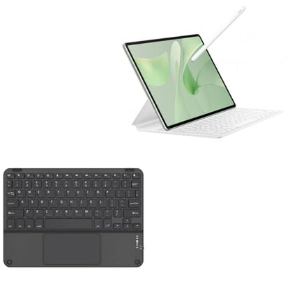 BoxWave Keyboard Compatible with Huawei MatePad 12 X - SlimKeys Bluetooth Keyboard with Trackpad, Portable Slim TouchPad - Jet Black