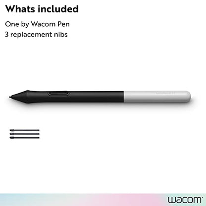 Wacom One Pen, for Wacom One 12, 13 & 14 CP91300B2Z | Cordless and Battery Free so it never needs a charge, programmable pen button puts shortcuts at your fingertips