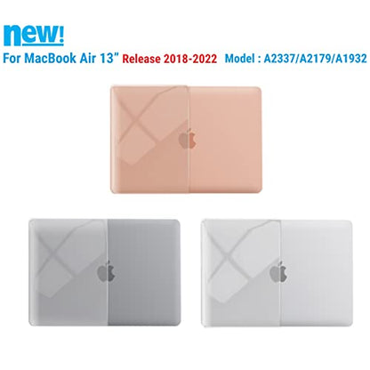 IBENZER Compatible with 2022 2021 2020 MacBook Air 13 inch case M1 A2337 A2179 A1932, Plastic Hard Shell Case for Mac Air 13 Retina Display with Touch ID, Crystal Clear, MMA-T13CYCL - color: Crystal Clear