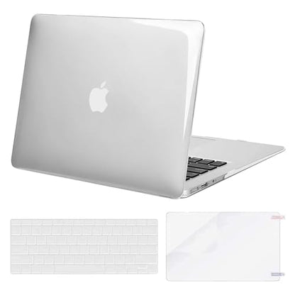 MOSISO Case Compatible with MacBook Air 13 inch A1369 A1466, Crystal Clear | Plastic Hard Shell & Keyboard Cover & Screen Protector Compatible with MacBook Air 13 (Older Version 2010 - end 2017) - color: Crystal Clear