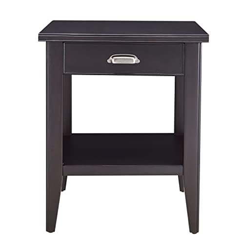Leick Home Laurent End Table, 24", Black - color: Black